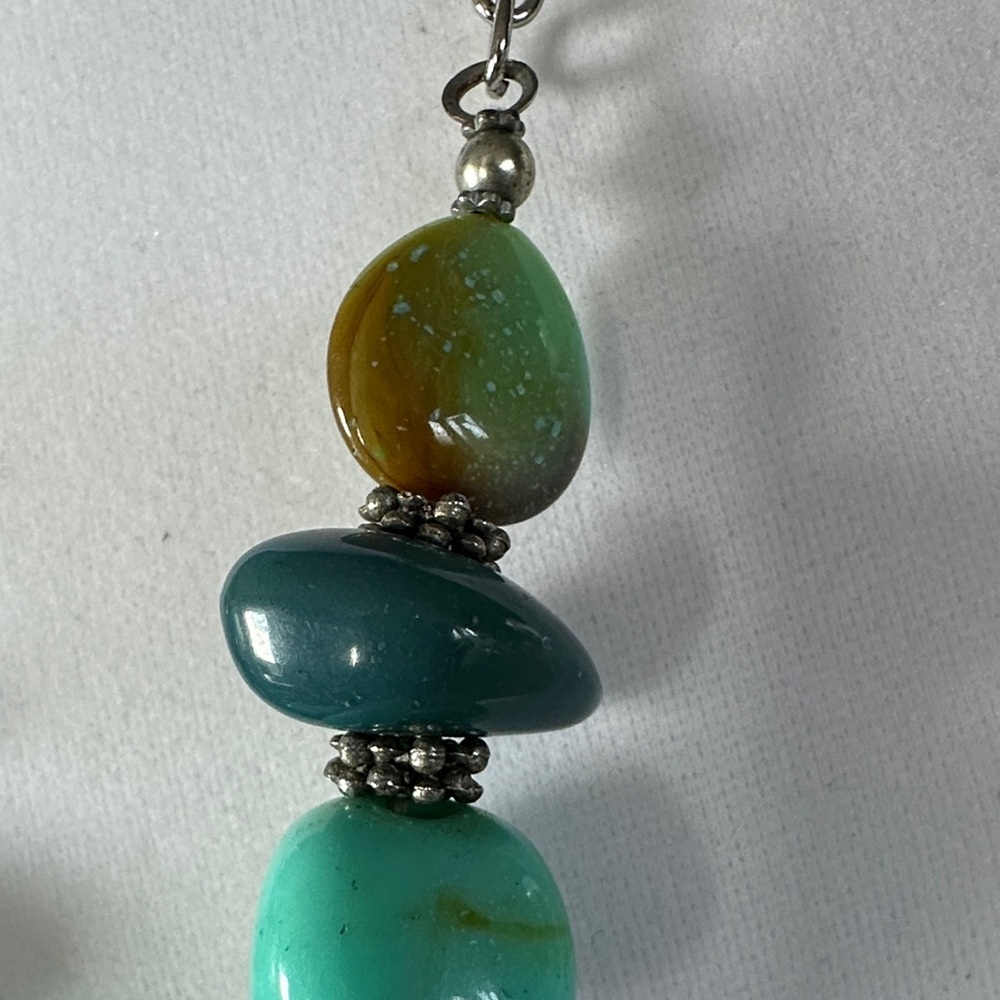Park Lane Fauz Turquoise And Teal Silver Tone Necklace View 3